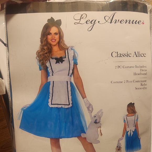 Leg Avenue Classic Alice Costume - Blue and White - Picture 1 of 6